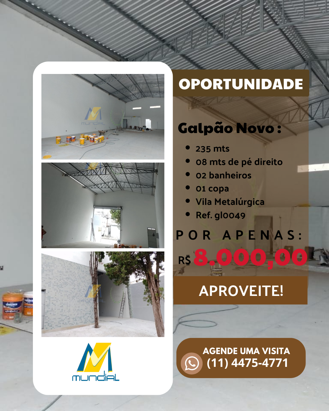 Depósito-Galpão-Armazém para alugar, 235m² - Foto 1