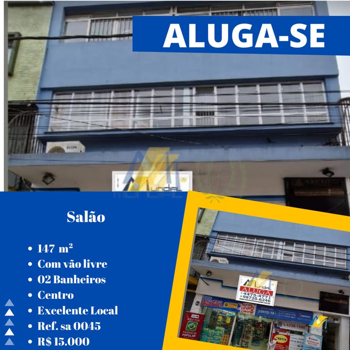 Loja-Salão para alugar, 147m² - Foto 1