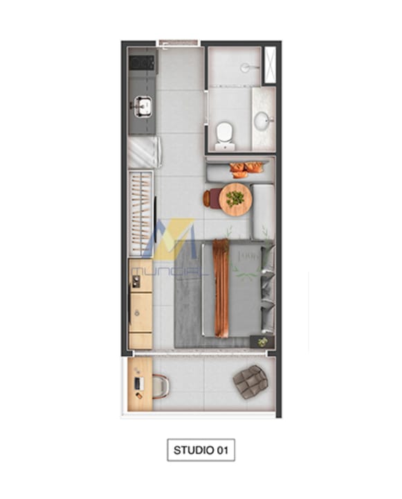 Apartamento à venda com 2 quartos, 40m² - Foto 16