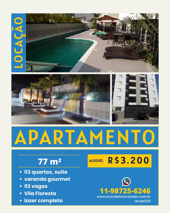 Apartamento para alugar com 3 quartos, 76m² - Foto 1