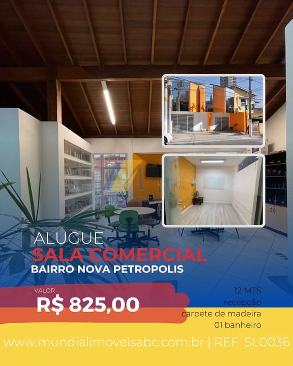 Conjunto Comercial-Sala para alugar, 12m² - Foto 1