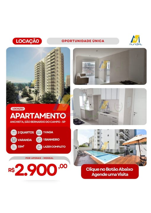 Apartamento para alugar com 2 quartos, 51m² - Foto 1