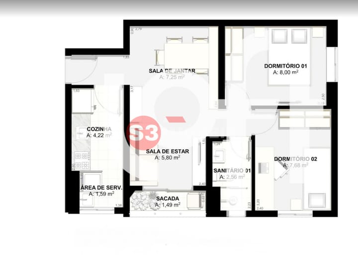 Apartamento à venda com 2 quartos, 48m² - Foto 24