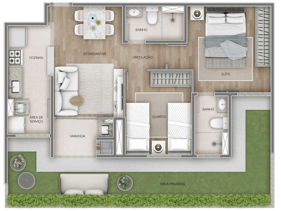 Apartamento à venda com 2 quartos, 80m² - Foto 2