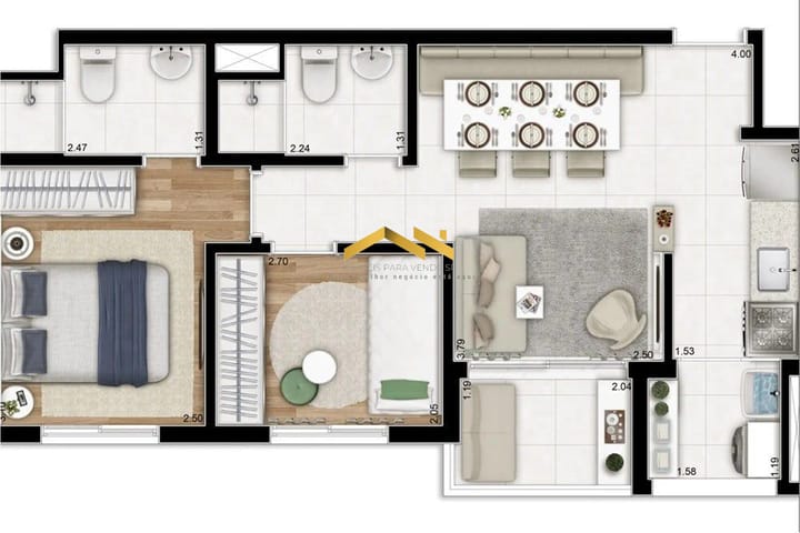 Apartamento à venda com 2 quartos, 50m² - Foto 18