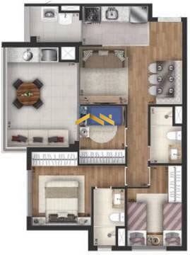 Apartamento à venda com 3 quartos, 76m² - Foto 9