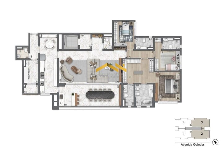 Apartamento à venda com 3 quartos, 213m² - Foto 20