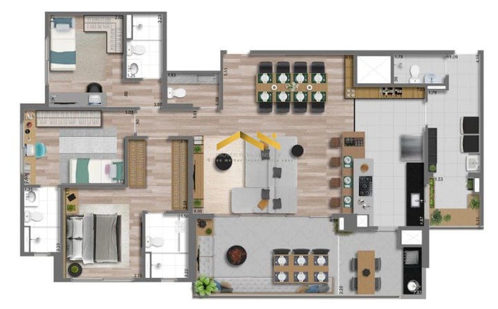 Apartamento à venda com 3 quartos, 133m² - Foto 15